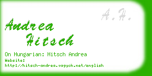 andrea hitsch business card